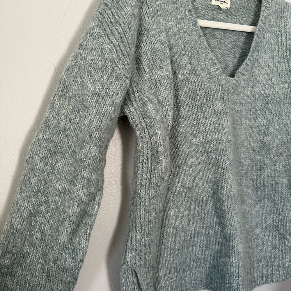 Hartford Blue Mohair Wool Blend Sweater - size 3 - Picture 4 of 10